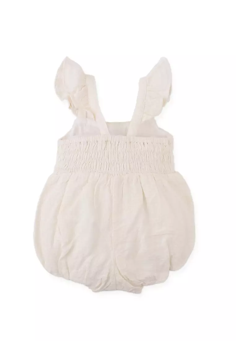 Baby Jacinta Smocked Bubble Playsuit with Tiny Bows