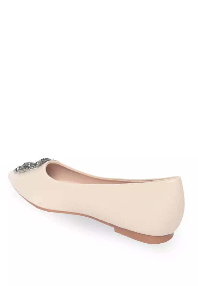 MALIA J2255-3 FLAT SHOES CREAM