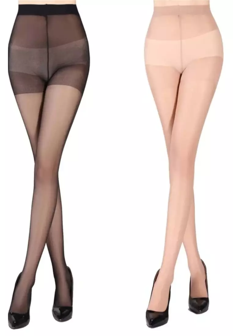 2 Pack Stockings in Nude and Black