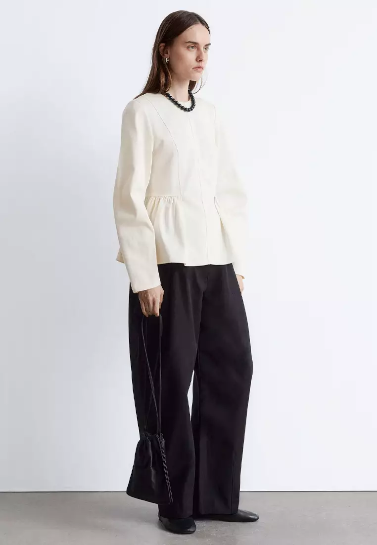 Cotton Peplum Top