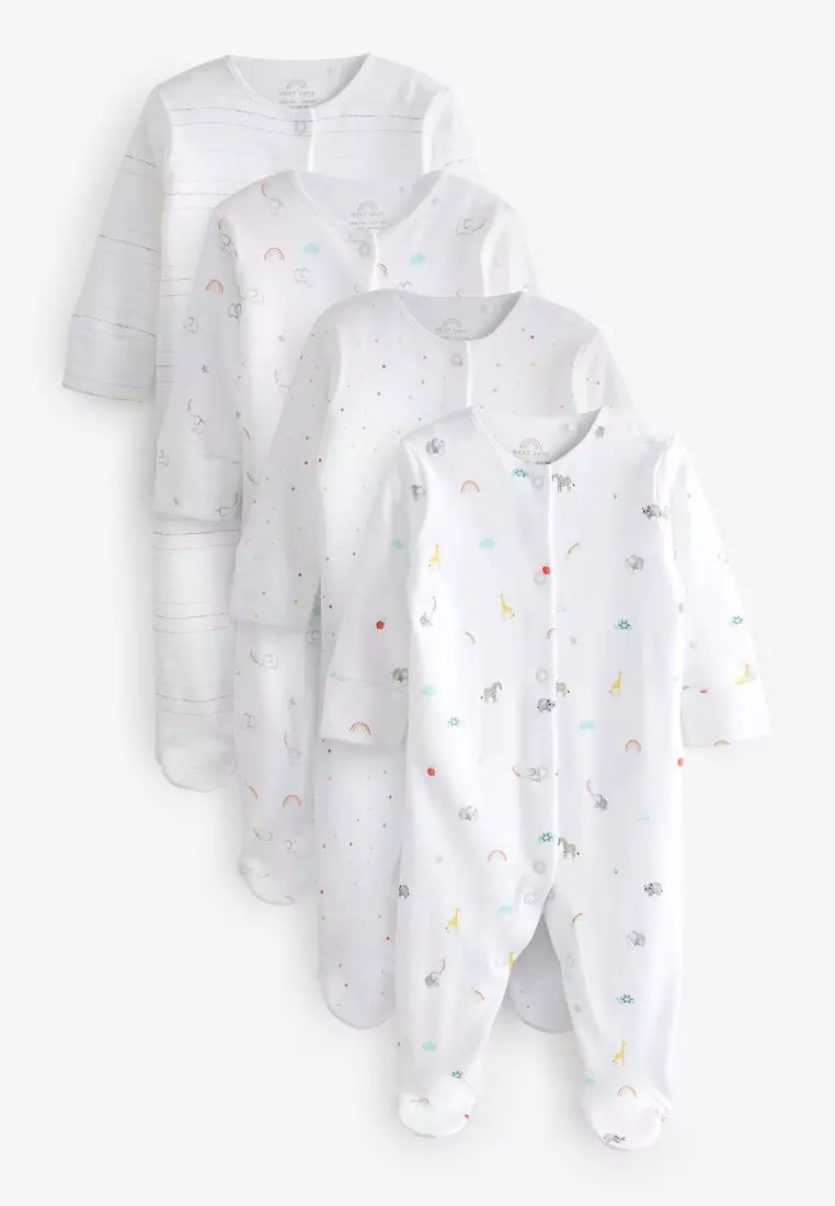 Buy NEXT 4 Pack Baby Printed Sleepsuits Online ZALORA Malaysia