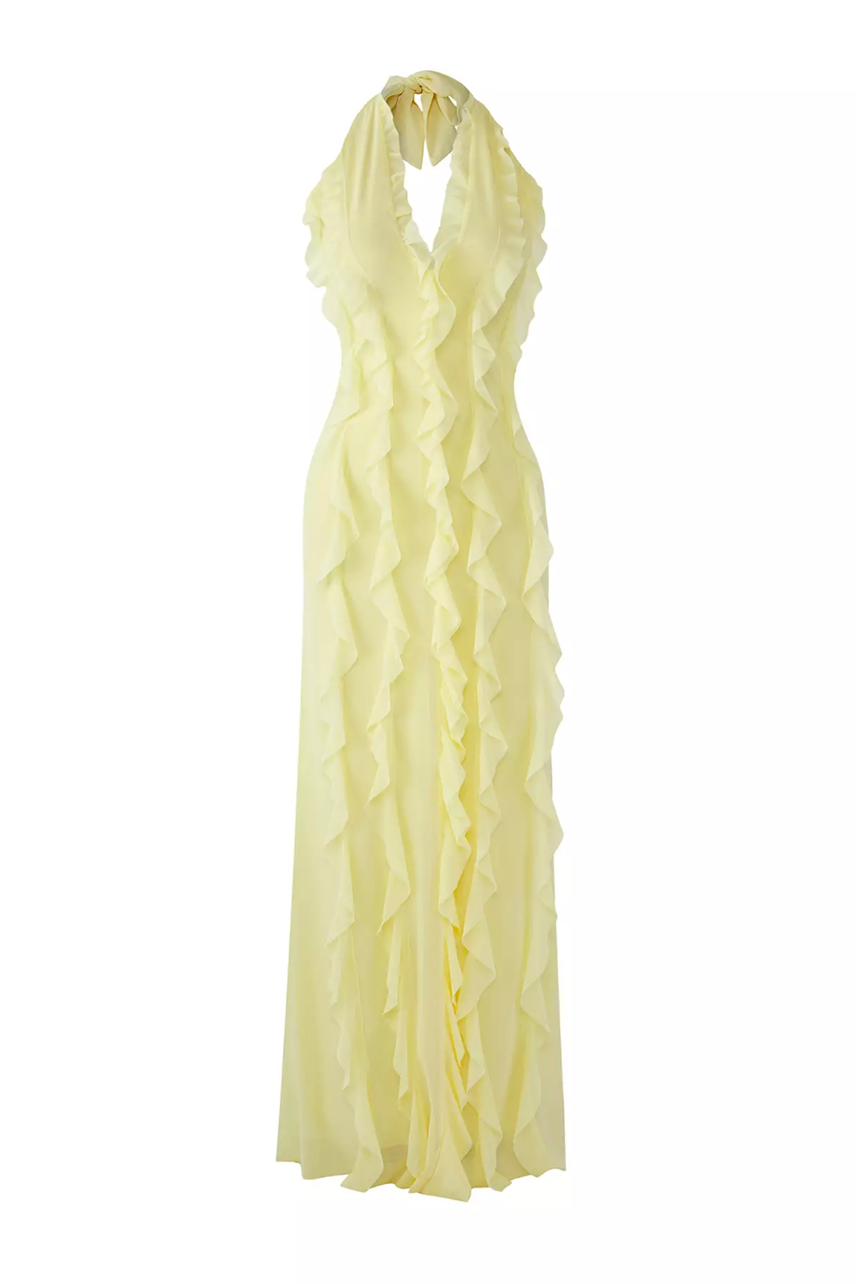 リルアーLERURE Ruffle tulle airydress yellow Ruffle tulle airy dress|LE'RURE