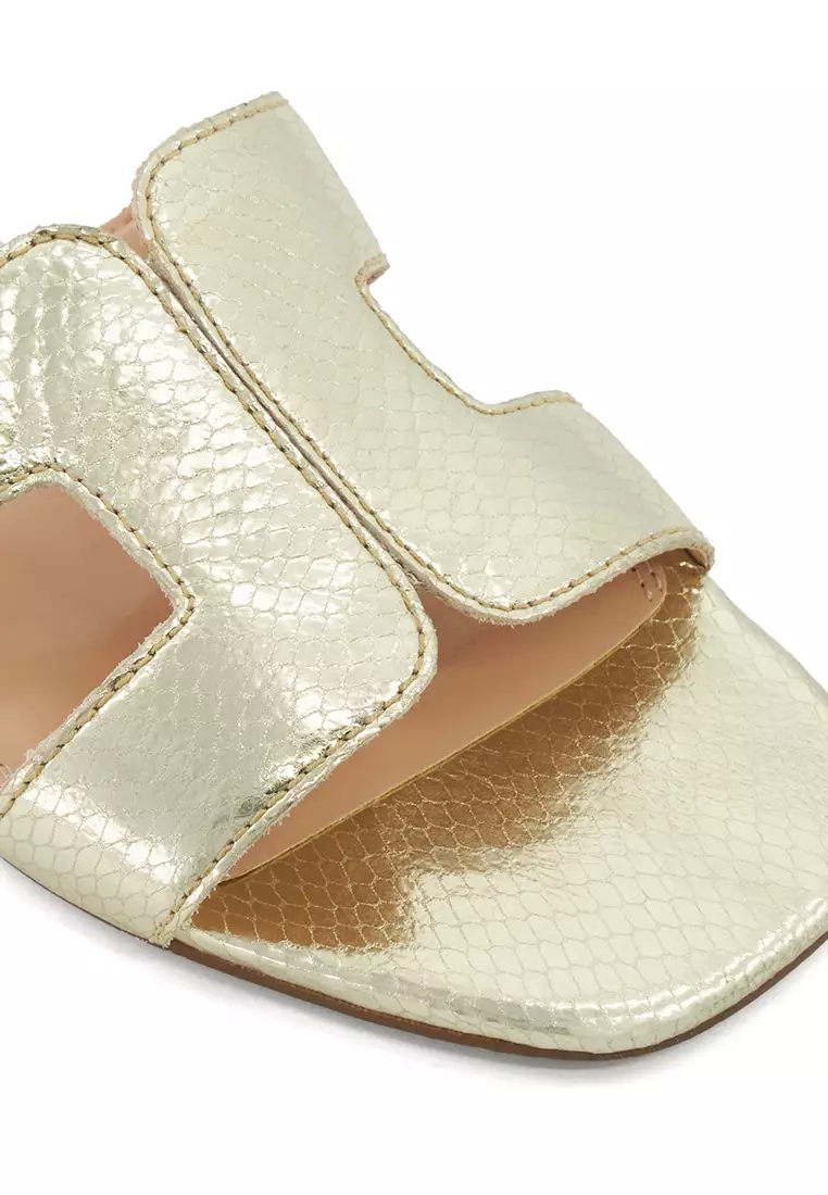 Buy Dune London Loupe Smart Slider Sandals Gold 2024 Online