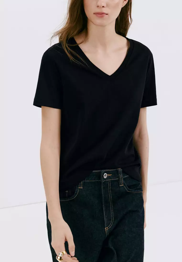 V-Neck Cotton T-Shirt