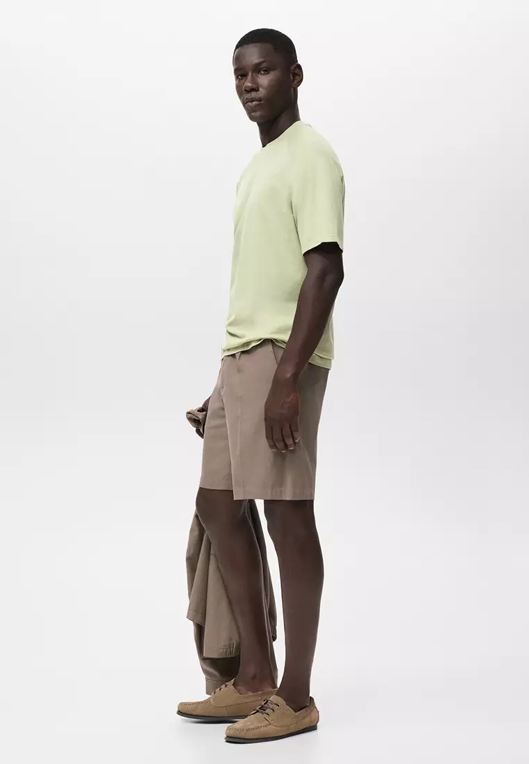 Relaxed-Fit Cotton-Linen T-Shirt