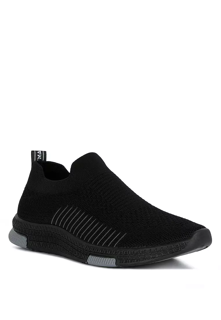 Buy London Rag Knitted Slip On Walking Shoes in Black 2024 Online ...