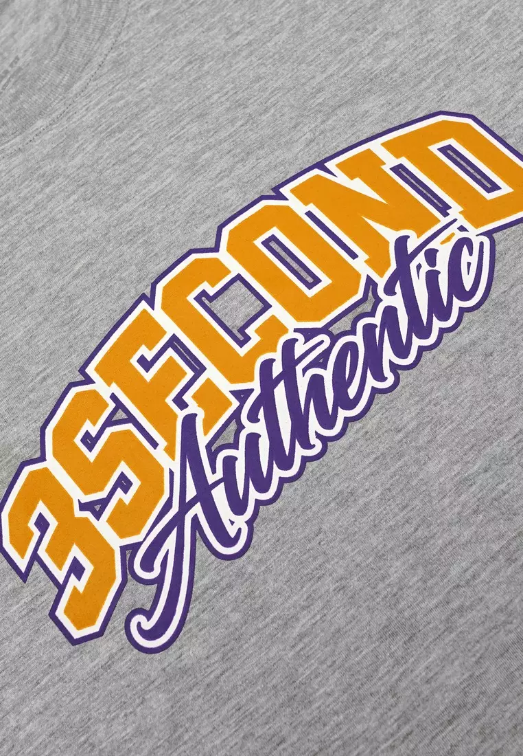 3Second Men's T-Shirt Short Sleeve Regular Fit Cotton Logo Script Hector C700125