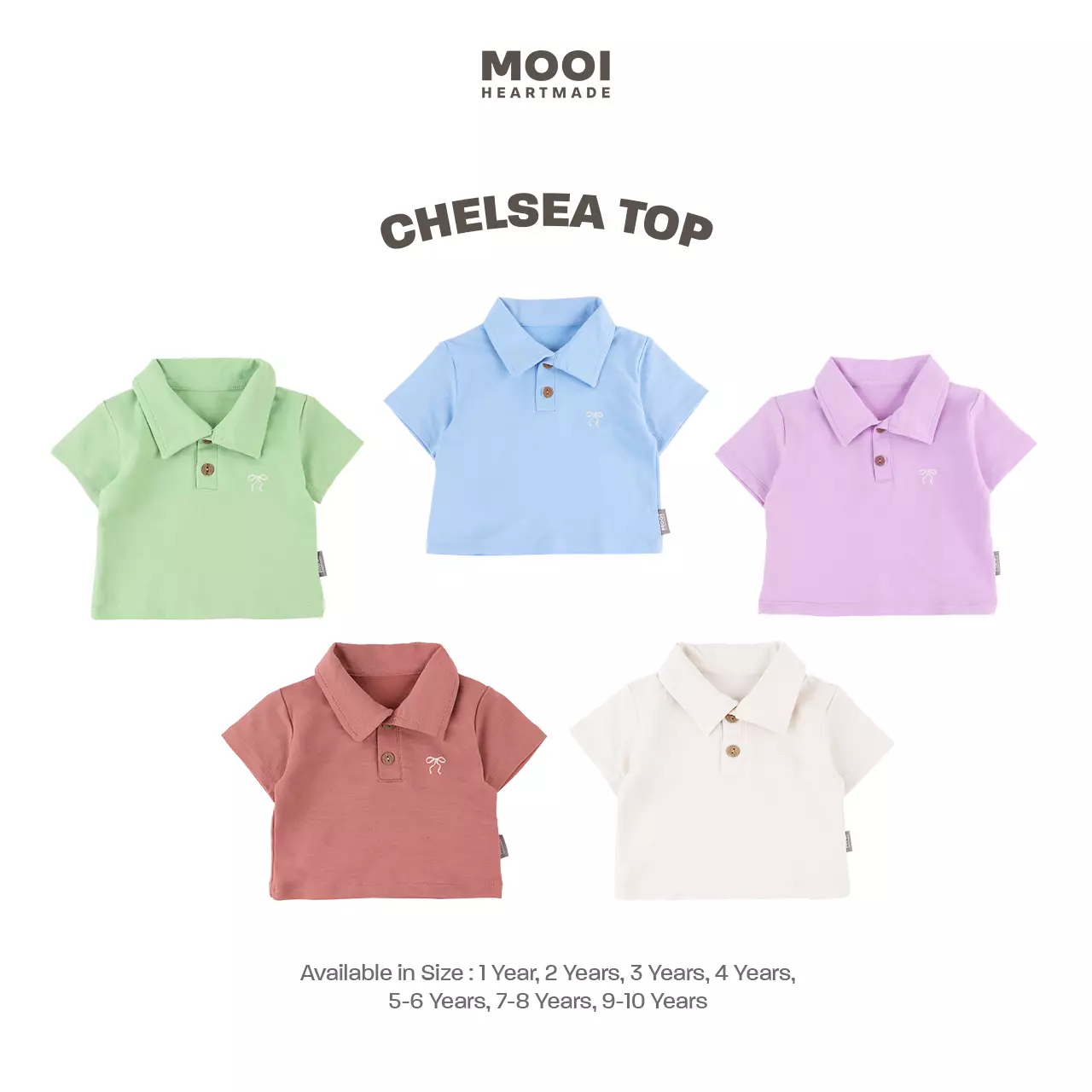 Mooi Atasan Anak Perempuan Chelsea Top - Cream