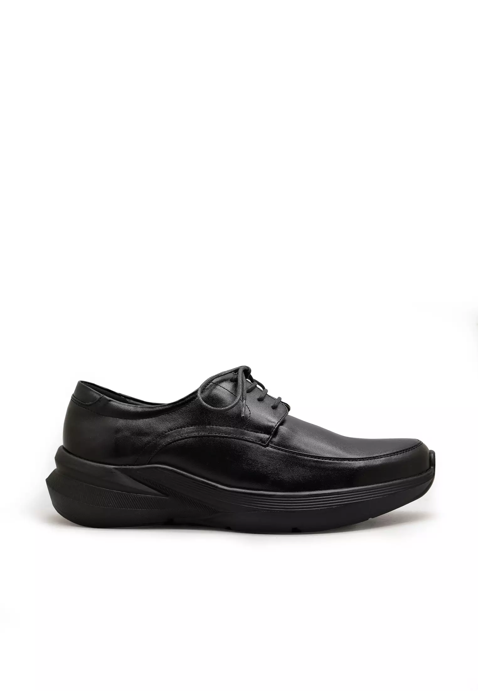 Deany Sepatu Slip On Sneakers Casual Pria Tali Kulit Asli Ringan  Black
