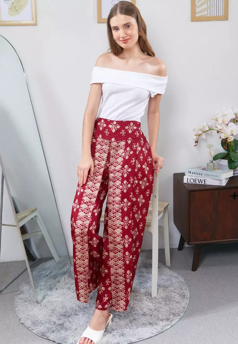 Nayara Bawahan Celana Batik Viscose Janora Merah