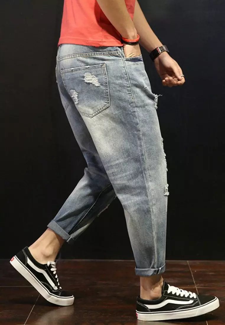 Buy Twenty Eight Shoes Loose Straight Ripped Jeans KY5193 2024 Online ...