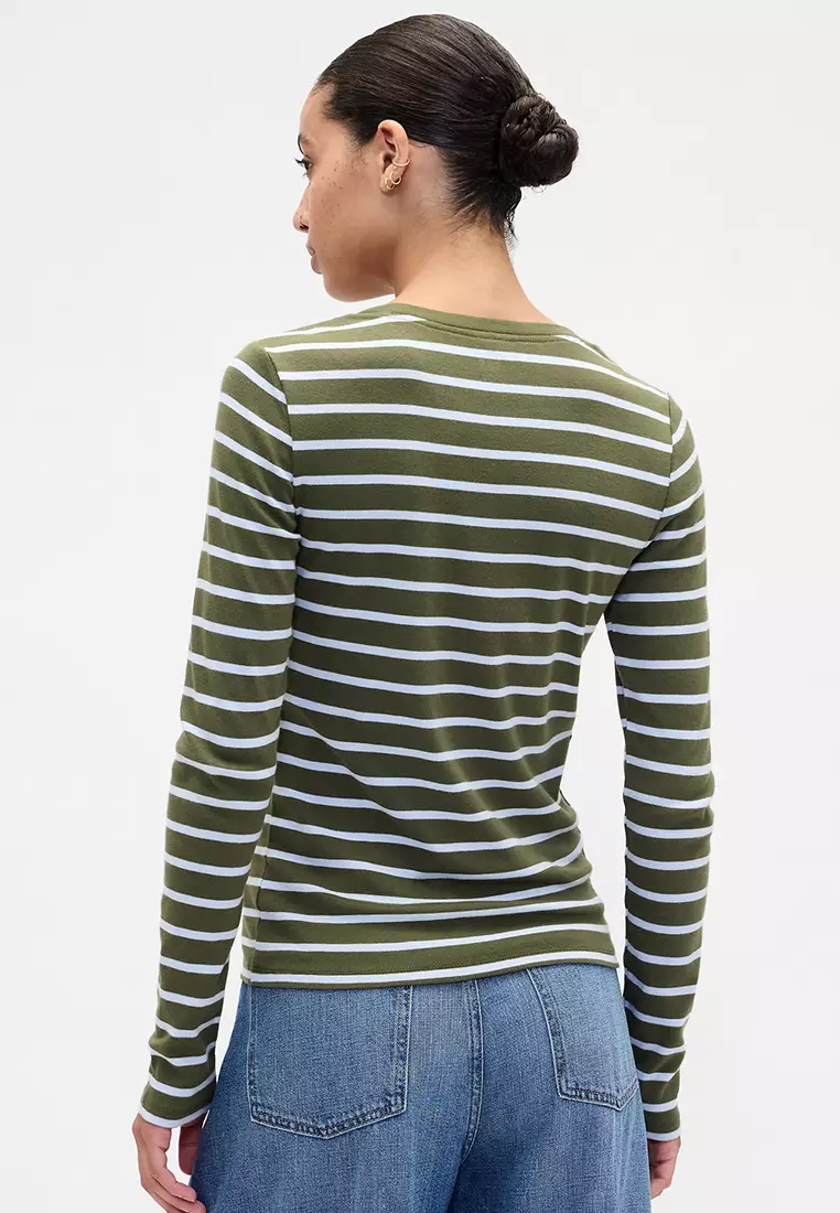 Long Sleeve Modern Crew Stripe Sweater