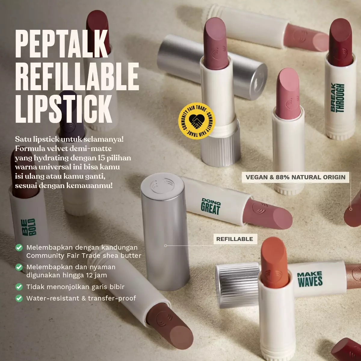 Peptalk Lipstick Dont Settle 4G