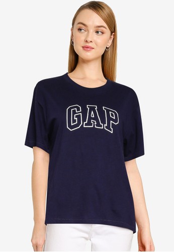 GAP navy Logo Easy Heavyweight T-Shirt 81513AA2EAB53BGS_1