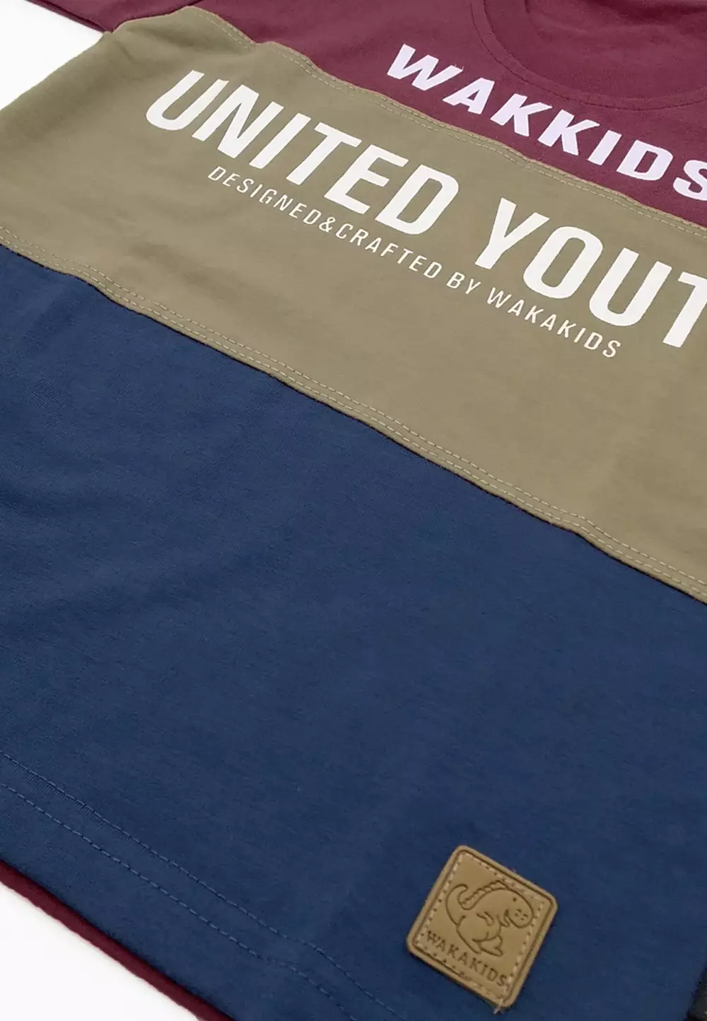 Wakakids Baju Anak Laki Laki Atasan Kaos Usia 1 Tahun Hingga 4 Tahun Oblong Lengan Pendek Motif Tommy Life United Youth 3985 Wkats Abu