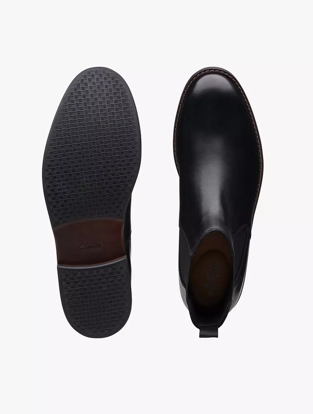 Clarks Paulson Up Black Leather - Black
