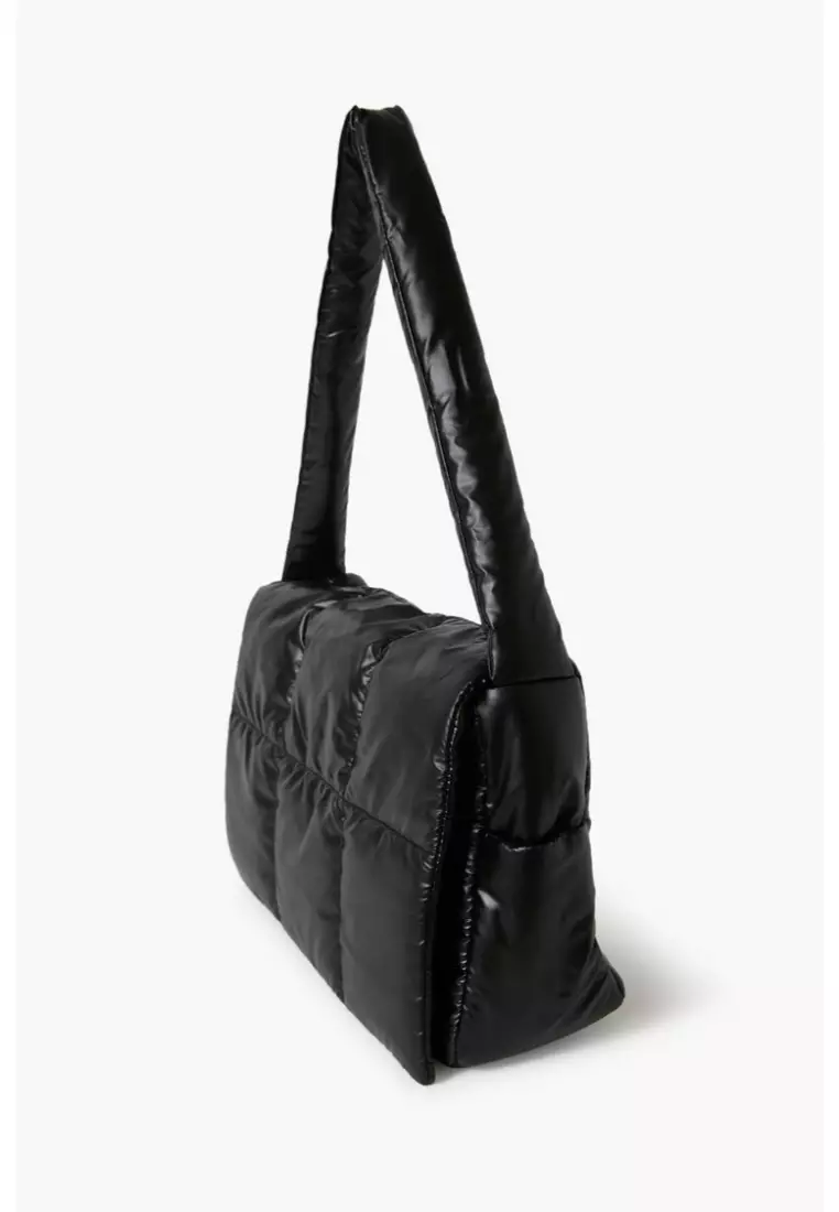 Black quilted shop bag forever 21