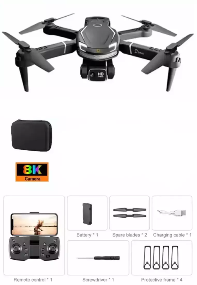 Value Deal - Unisex IOS/Android Pink SmartWatch + 5s PRO MINI TWS wireless earphones + 8K Drone