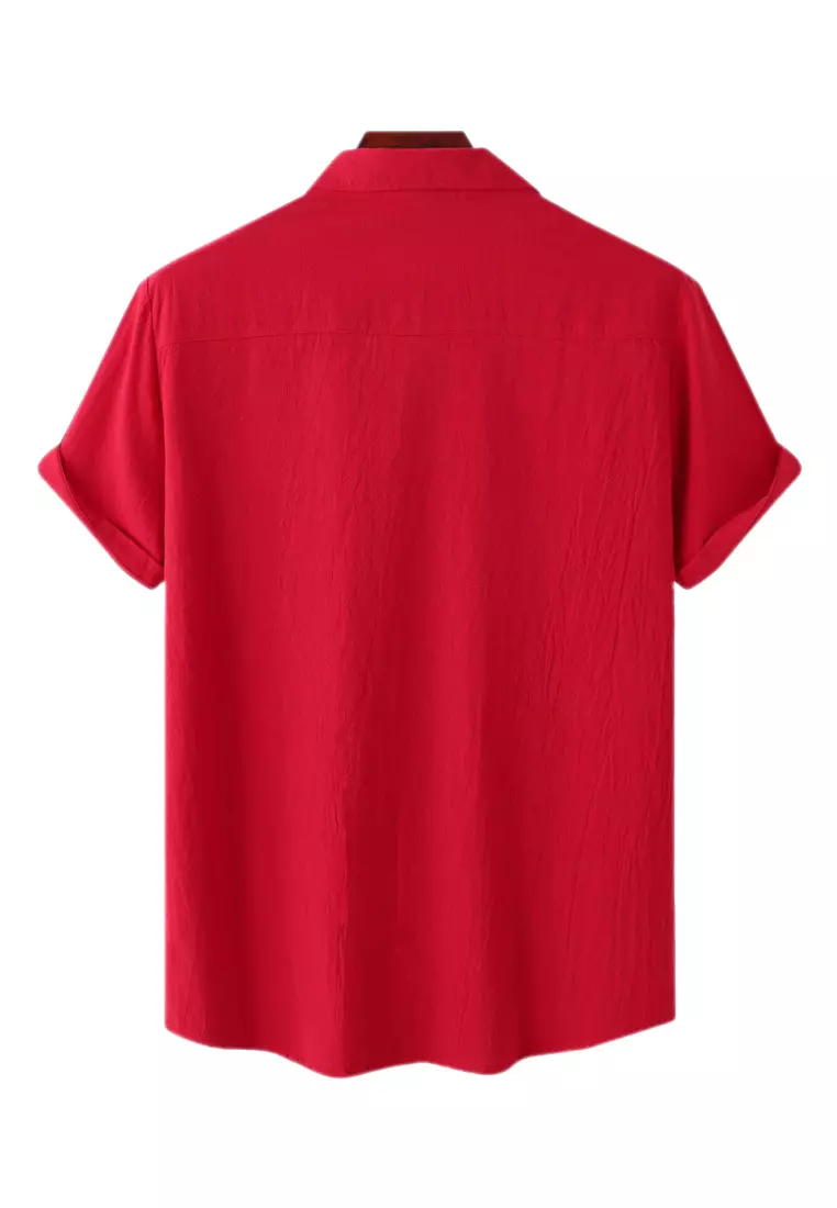 Loose Square-neck Linen Shirt YL-SKD01