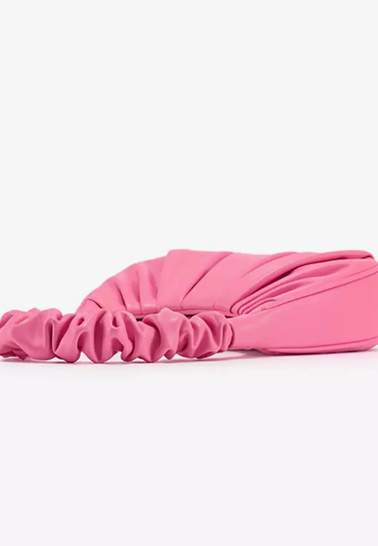 Gabbi Ruched Hobo Handbag - Pink
