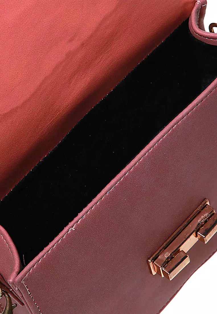 Clea Tas Selempang Wanita Casual Tali Rantai Slingbags Woman Premium Quality - Guava