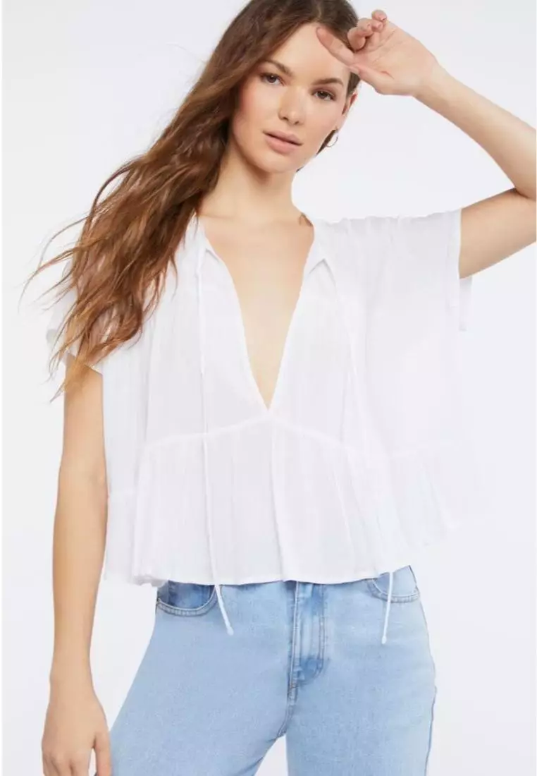 Tie neck blouse forever 21 2025