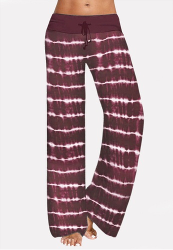 Twenty Eight Shoes red VANSA Tie-Dye Printing Trousers  VCW-P168916 128C1AA3E7DEDBGS_1