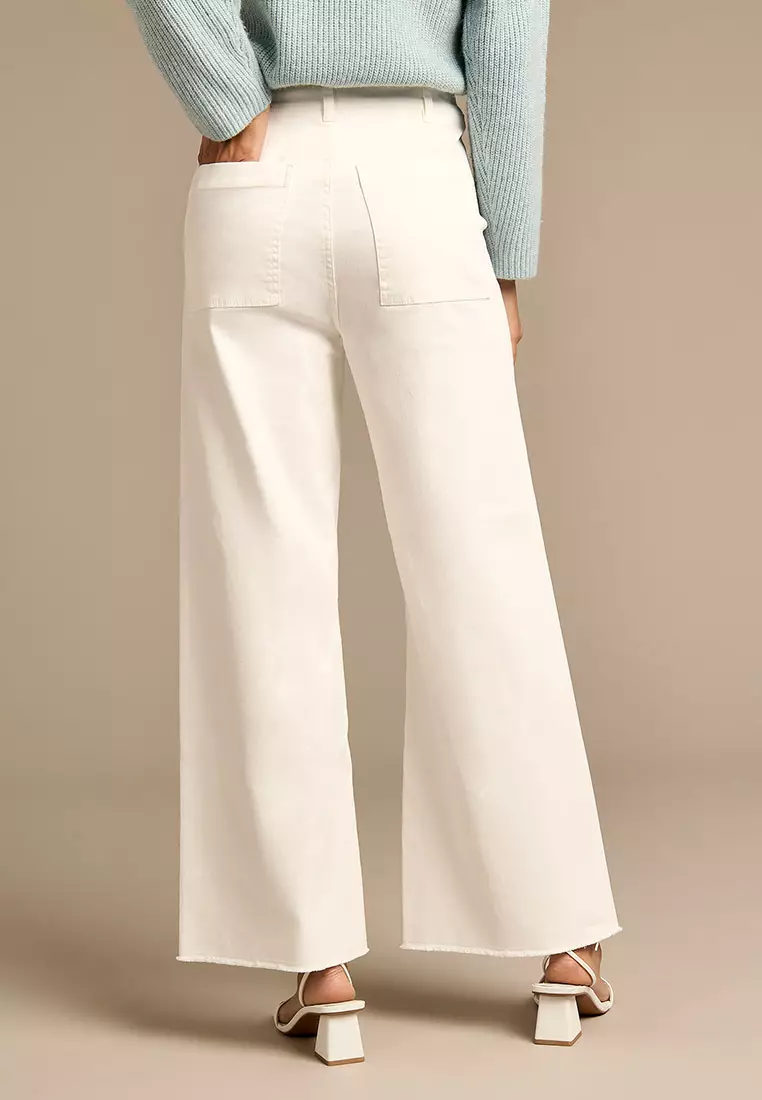 Dottie White Wide Leg Denim Jean