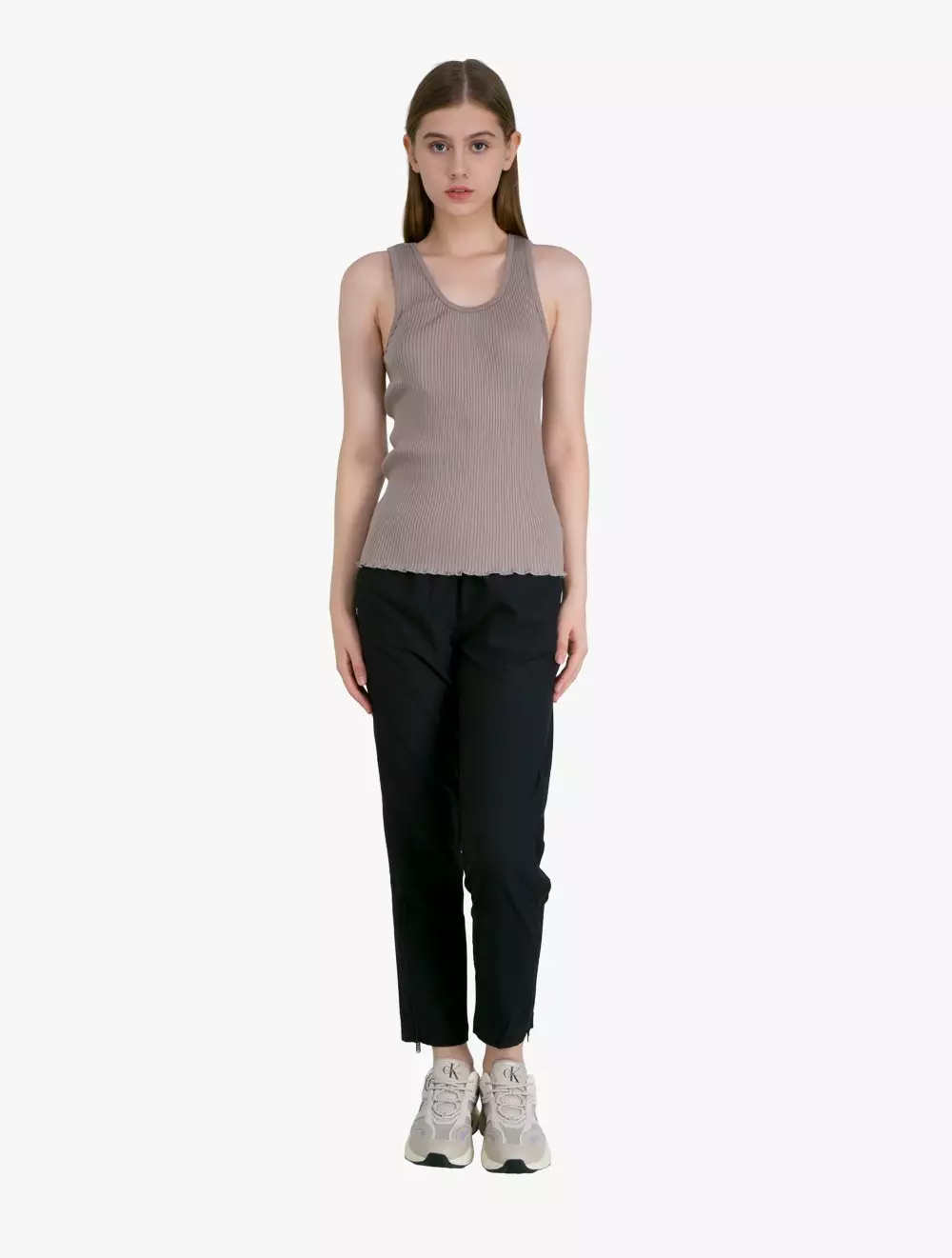 Calvin Klein - Hero Tubular Lip Tank Top - Brown - brown
