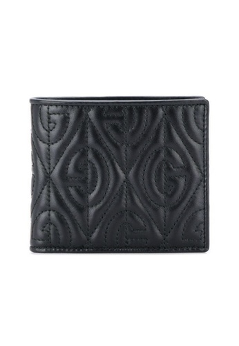 Buy Gucci Gucci G Rhombus Pattern Bi Fold Wallet In Black Zalora Hk Black and white white gucci belt ». zalora hk