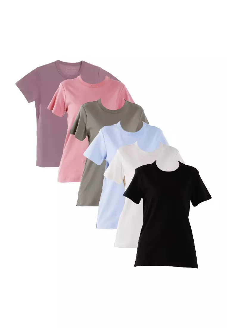 Forest Ladies Premium Cotton Round Neck Tee - 822435-76SmokedPurple