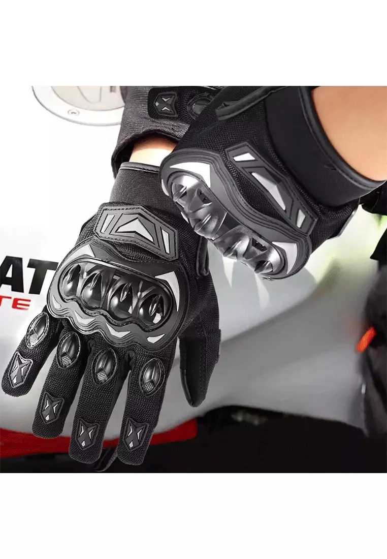 Motorcycle Full Finger Gloves – Black