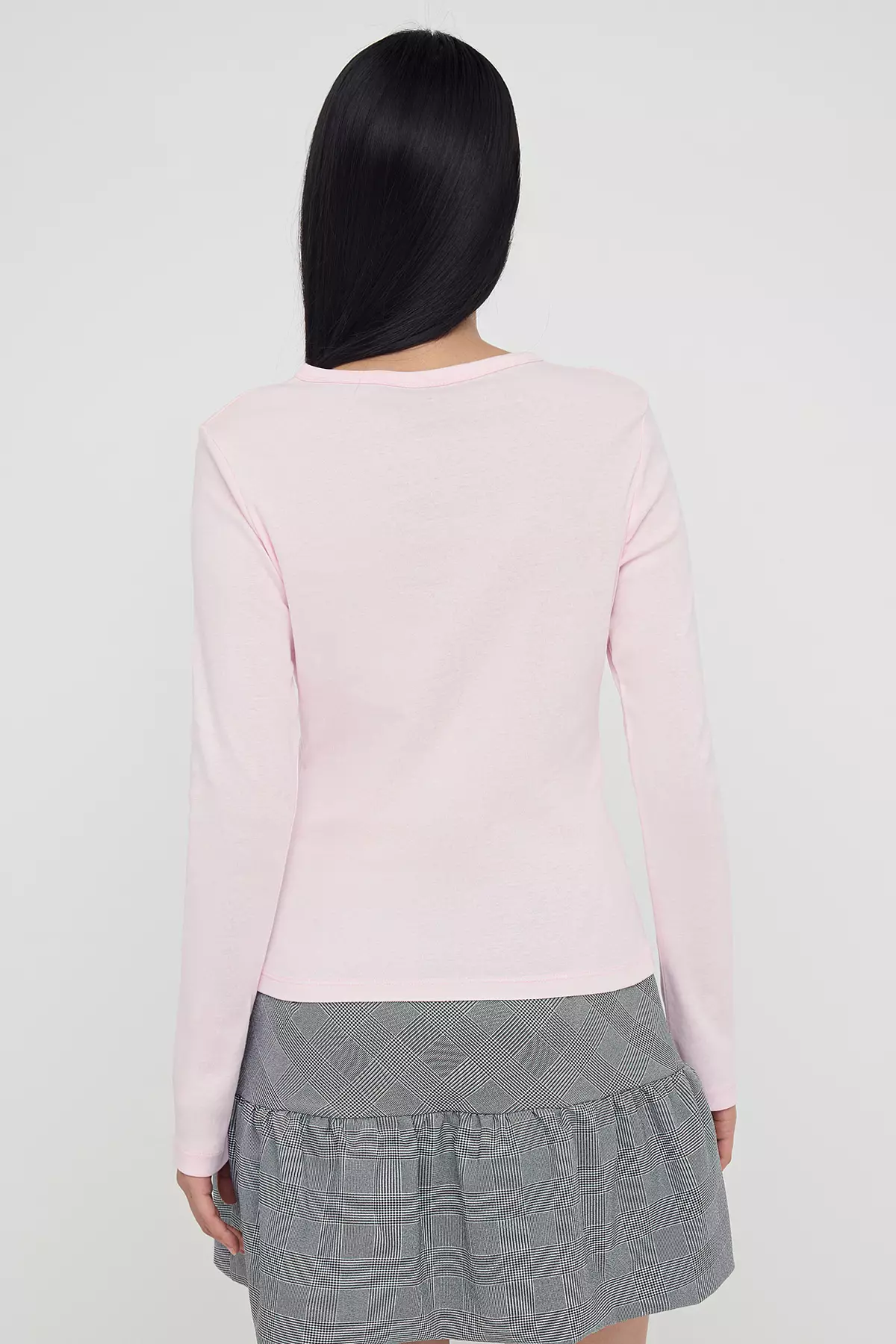 Teen Wardrobe Essentials – Pink Button-Down Stretchy Knit Blouse | Twoaw26Bz00007