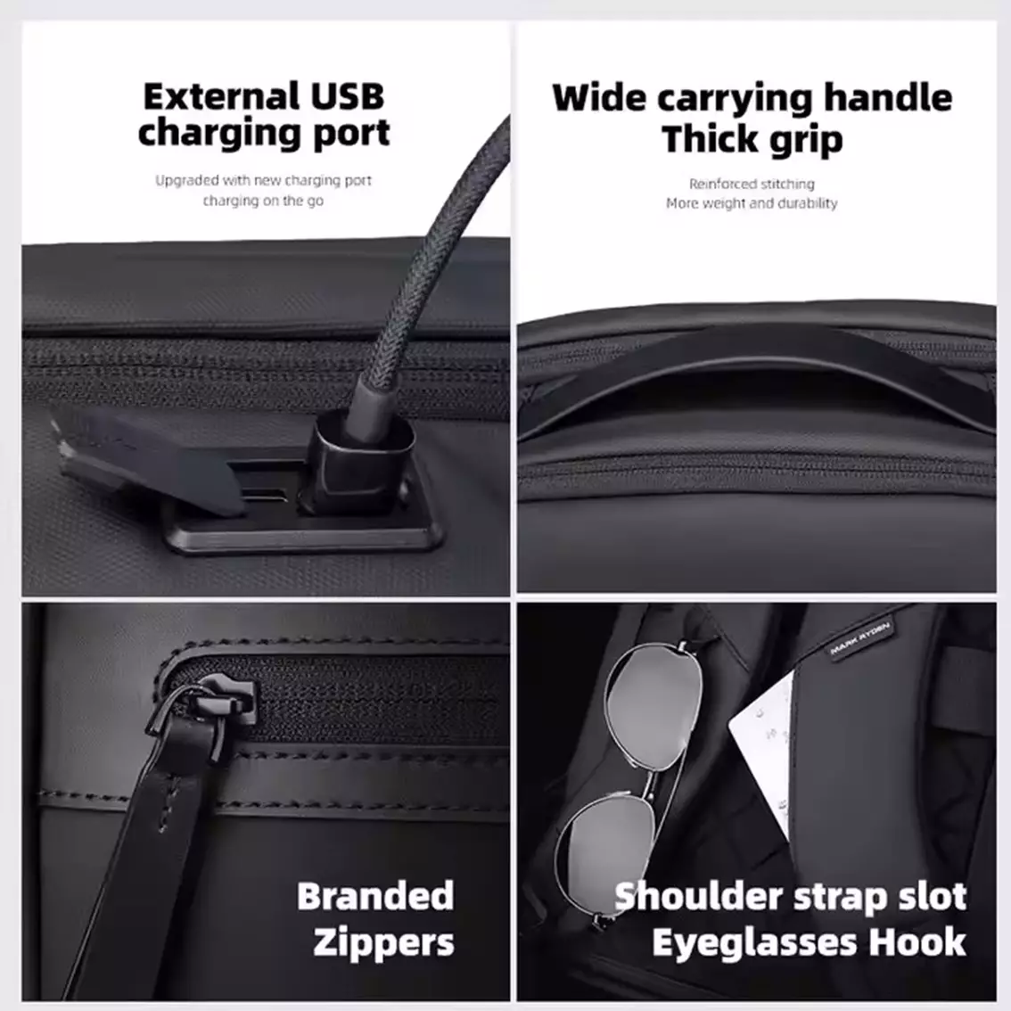 Mark Ryden Tas Ransel Backpack Laptop 15.6 Inch USB MR6075-GREY