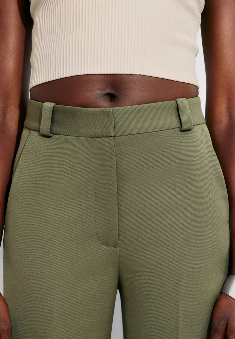 Wide Press-Crease Trousers