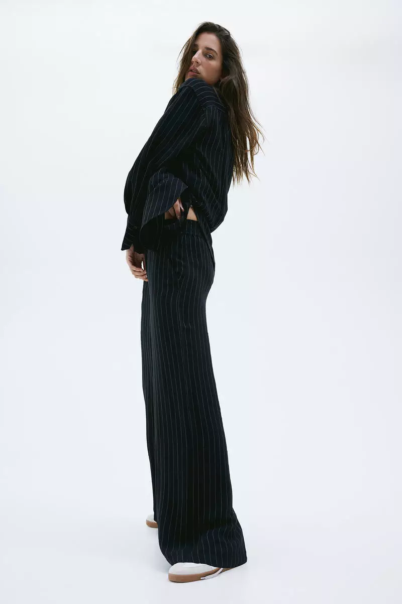 Pinstriped trousers
