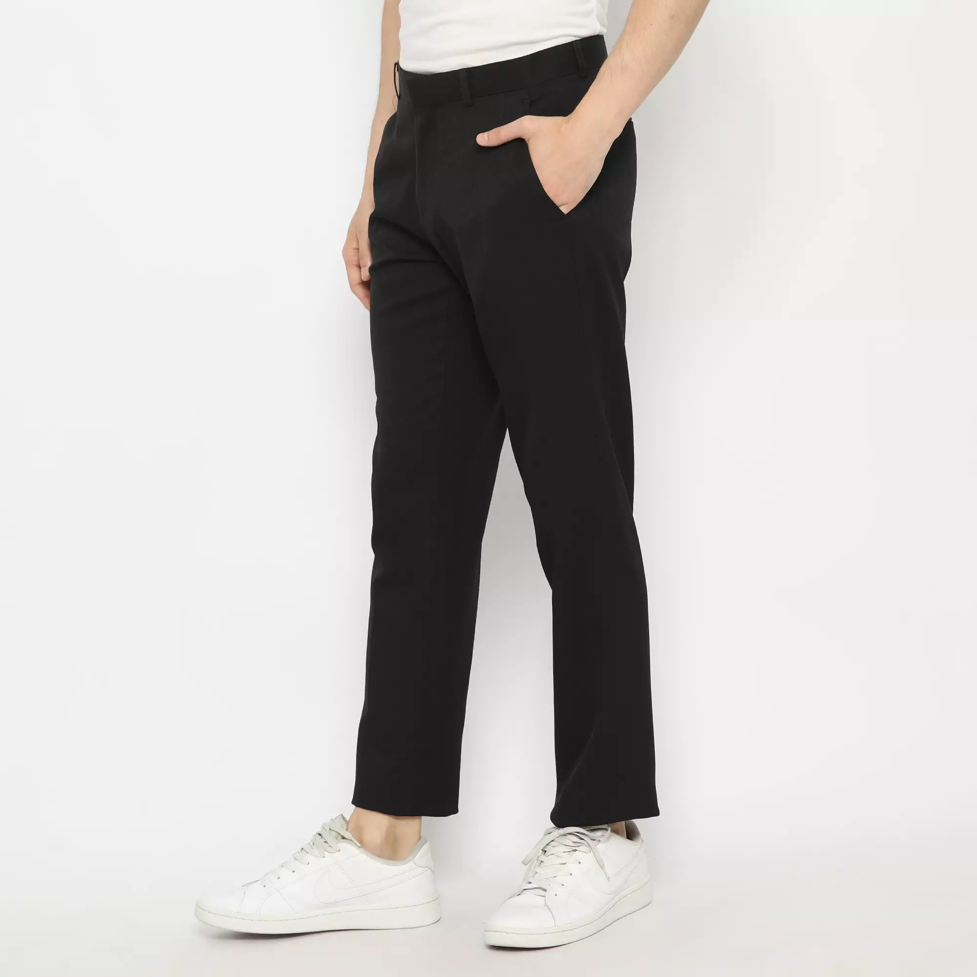 Platini Celana Kantor Formal Pria Panjang Hitam Slim Fit  88010