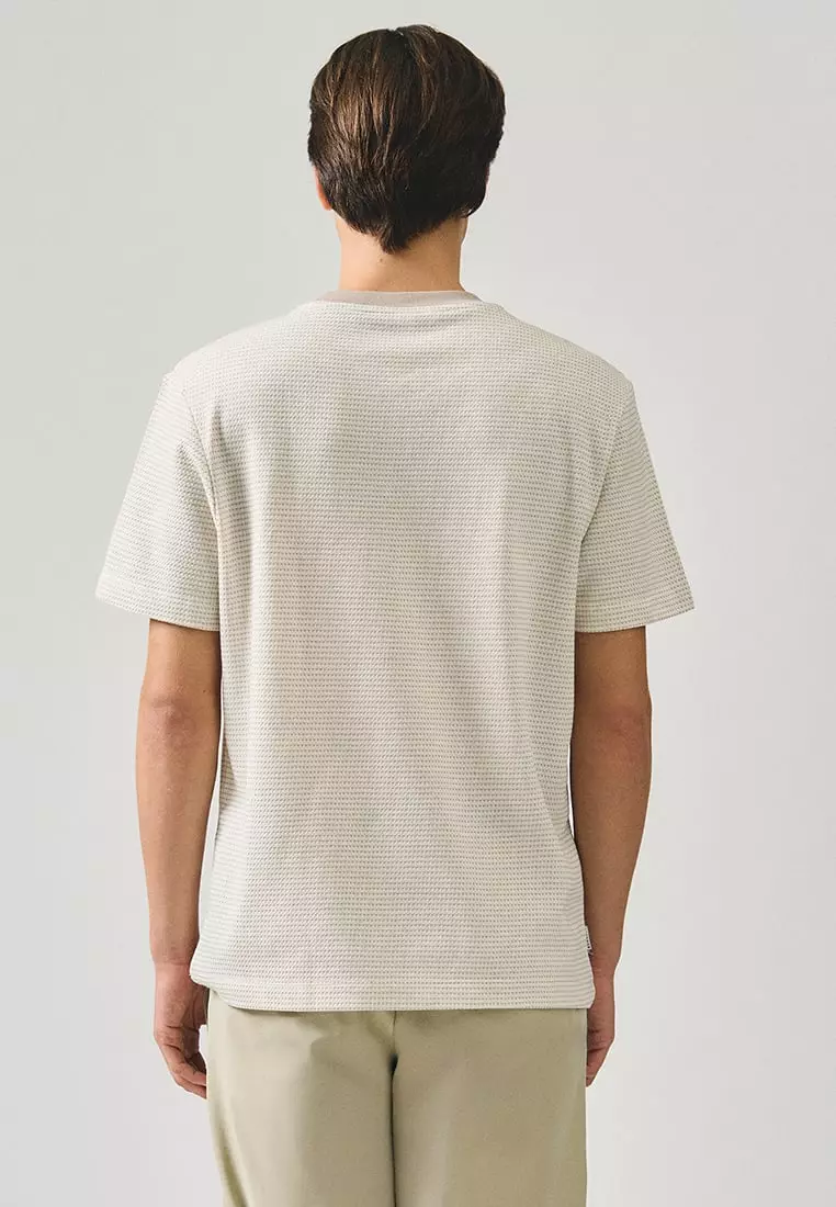 Regular Fit T-Shirt In Two-Tone Jacquard