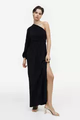 open lace back dress Kleo One Shoulder Maxi Dress - Midnight Orchid main image 0