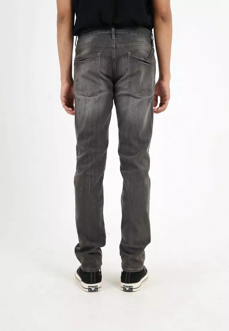 3Second Men's Long Skinny Jeans Wash Denim Shaw OL-C011124