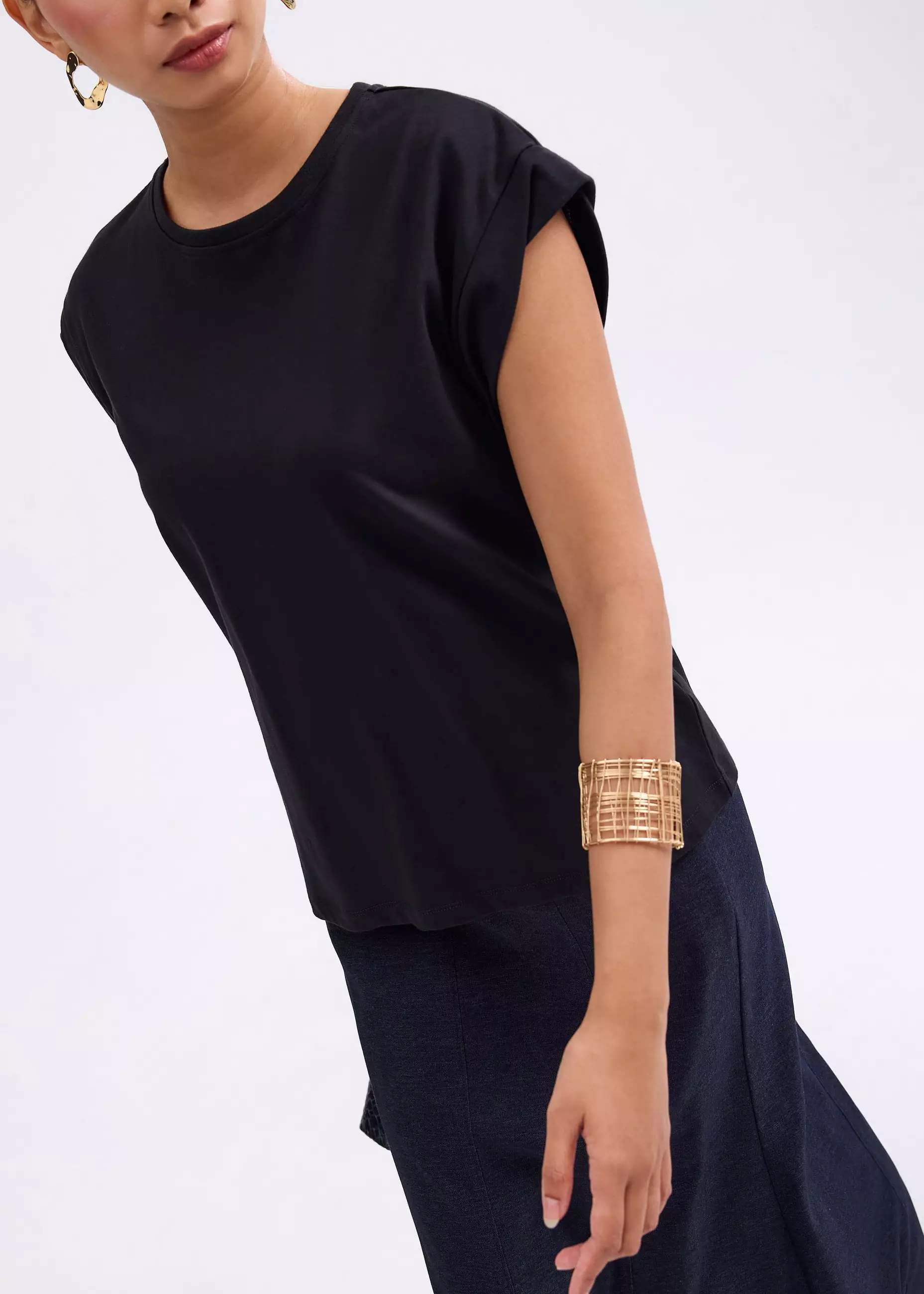 Atasan Wanita - Gia Relaxed Jersey Muscle Tee