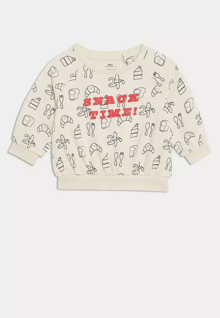 2pc Pure Cotton Snack Time Outfit