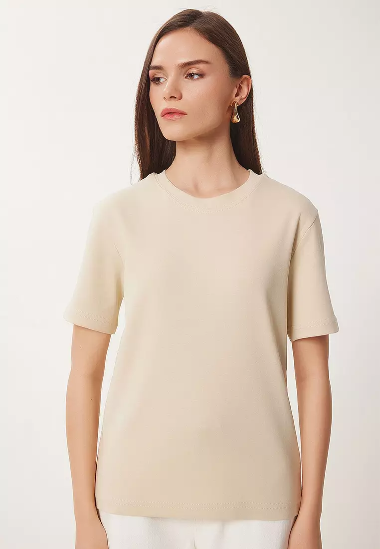 Woman 2-Pack Cotton Basic Knitted T-Shirt AG00002