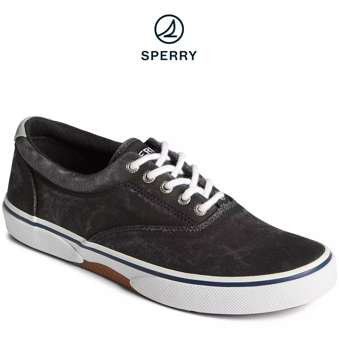Men's Halyard Saltwashed Sneaker - Black (STS23579)