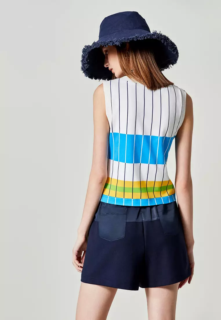 Colour Block Stripe Tank Top