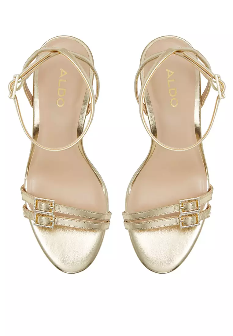 Aldo gold sandal on sale heels