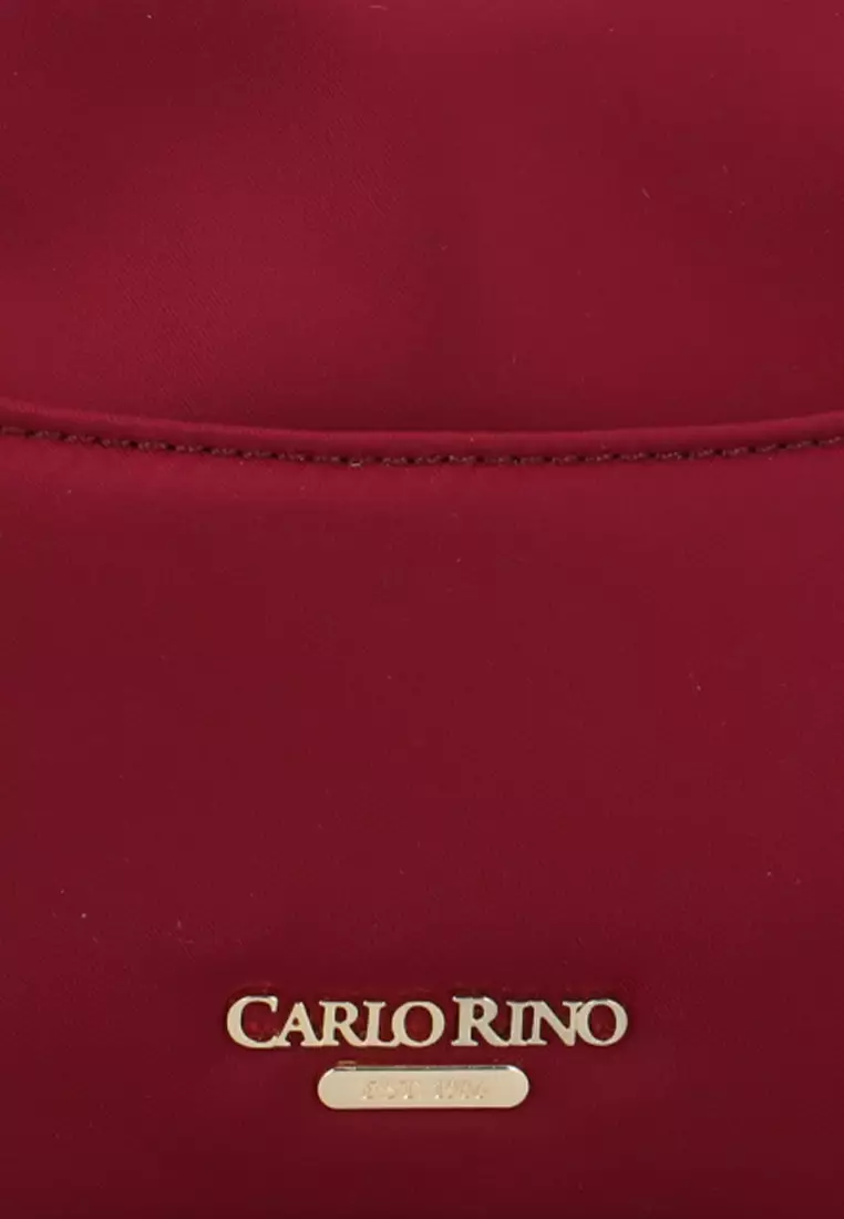 Buy Carlo Rino Bowie Nylon Shoulder Bag - Maroon 2026 Online | ZALORA ...