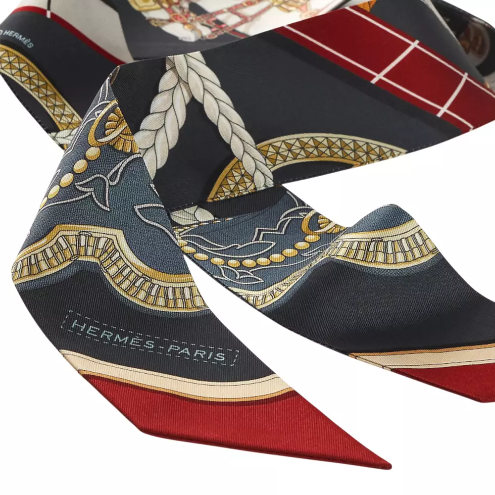 Grand Apparat Twilly Silk Anthracite / Bordeaux / Or