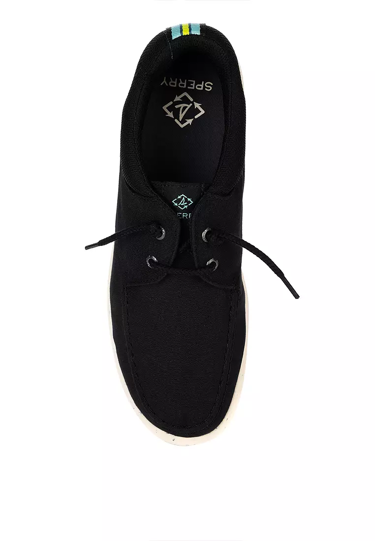Black sperry cheap slip ons
