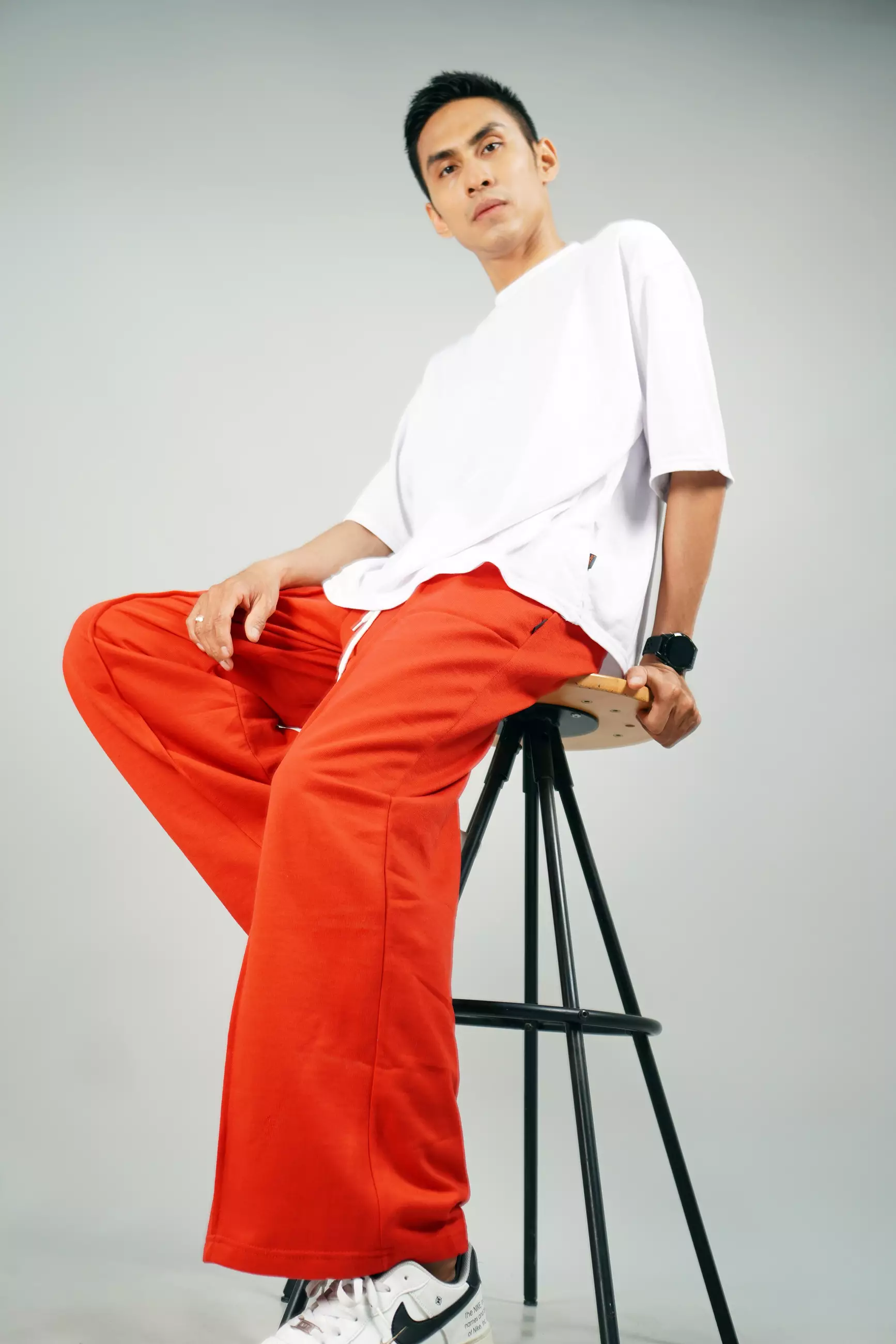 JENN Celana Baggy Pria Celana Panjang Baggy Pants Pria - MERAH